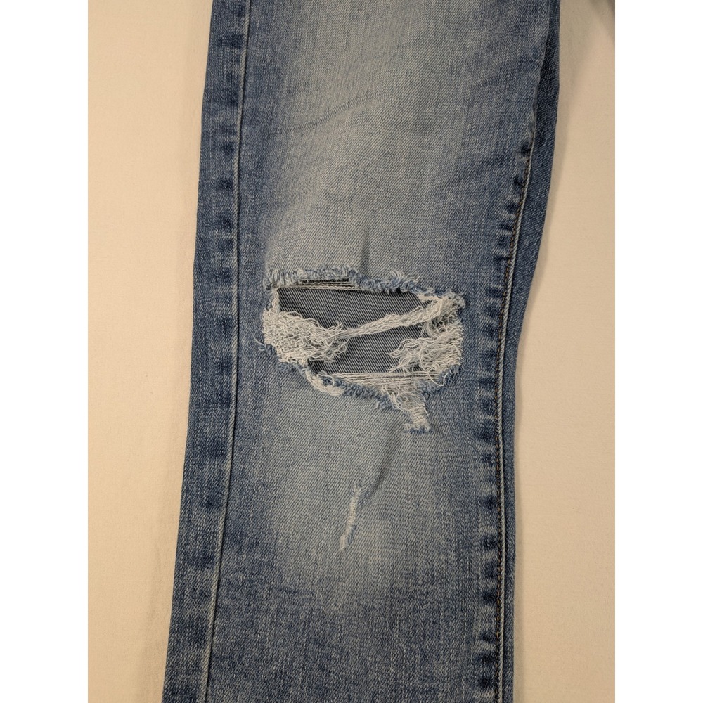 Levis 721 Jeans Women 27 Blue Denim High Rise Skinny Stretch Distressed Chic 90s - Picture 5 of 12